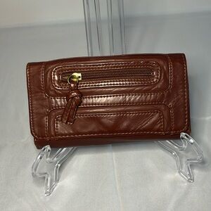 Target wallet. Brown faux leather